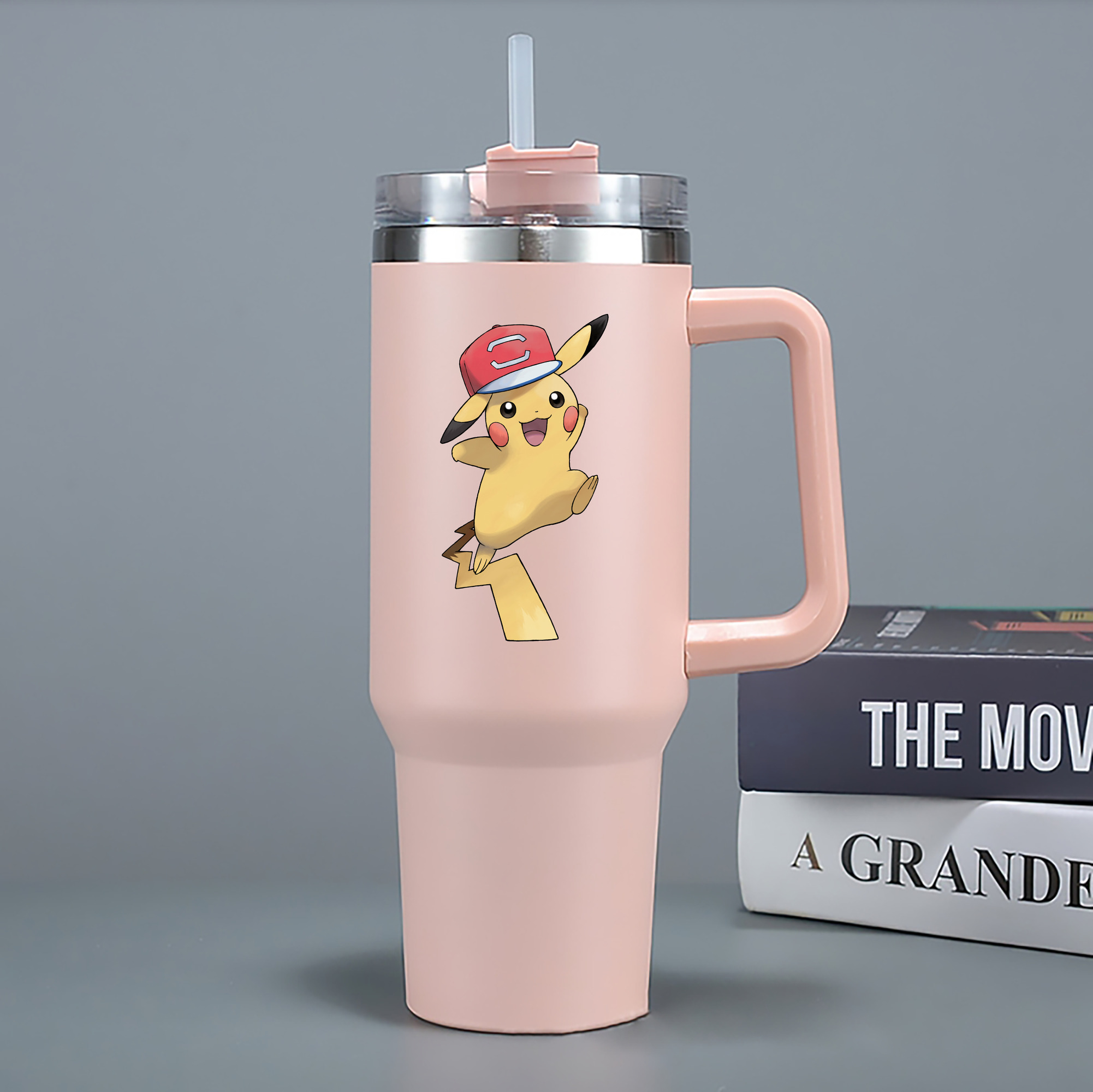 （画像用） ポケットモンスター Pokémon 1200mL車用タンブラー - クリスタルステッカー（プラスチックストロー付き）